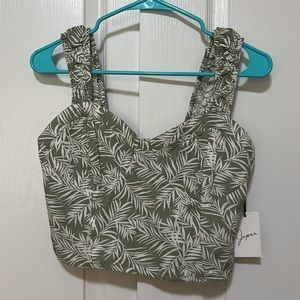 Palm crop bustier